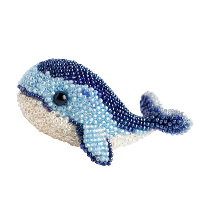 Cute 3D Animal Bead Craft Set with Colorful Beads & Instructions Animals Beadwork Crafts Kits Handmade Jewelry Art Beaded Kit for Beginners & Craft Enthusiasts (Dolphin)