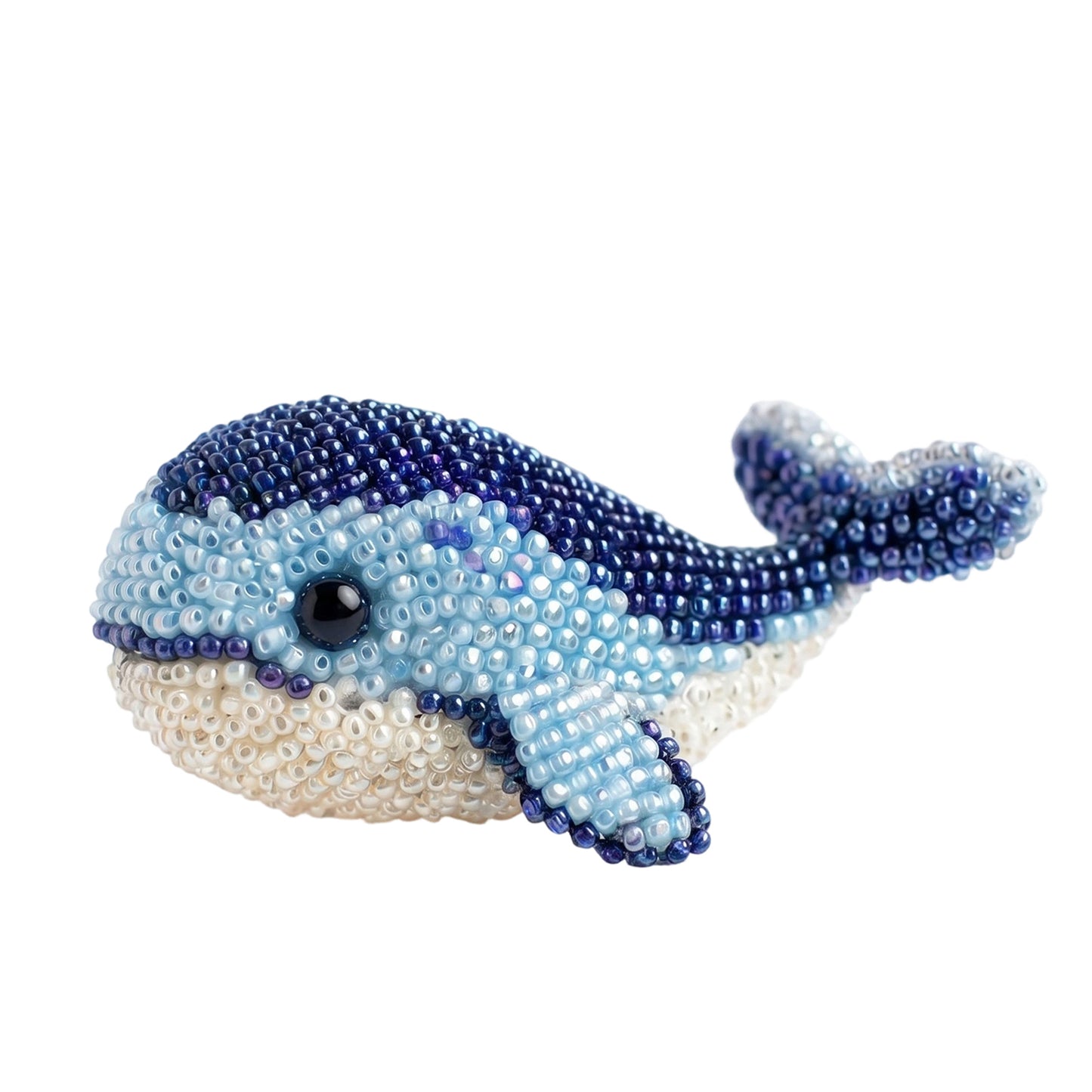 Cute 3D Animal Bead Craft Set with Colorful Beads & Instructions Animals Beadwork Crafts Kits Handmade Jewelry Art Beaded Kit for Beginners & Craft Enthusiasts (Dolphin)