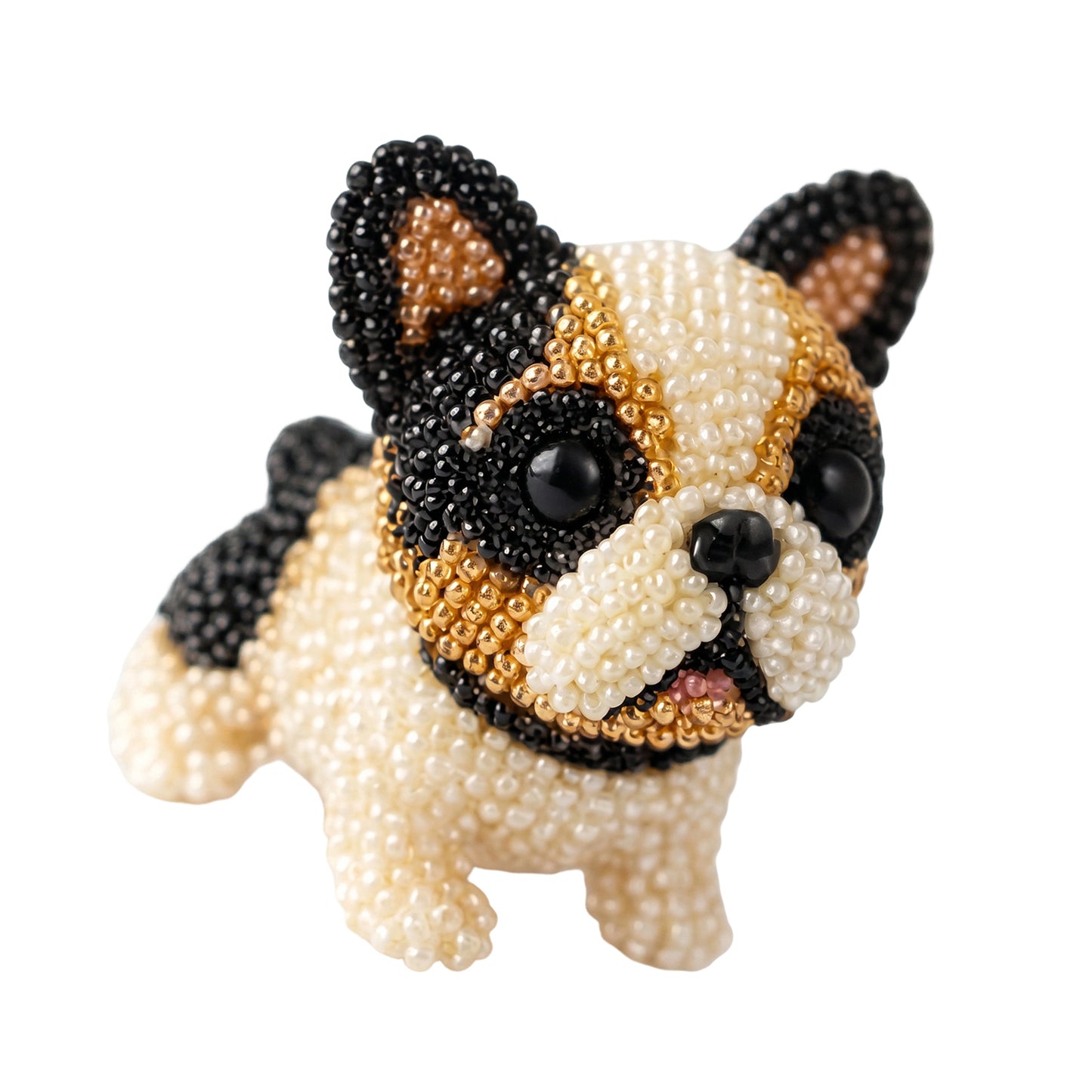 Cute 3D Animal Bead Craft Set with Colorful Beads & Instructions Animals Beadwork Crafts Kits Handmade Jewelry Art Beaded Kit for Beginners & Craft Enthusiasts (Puppy 1)
