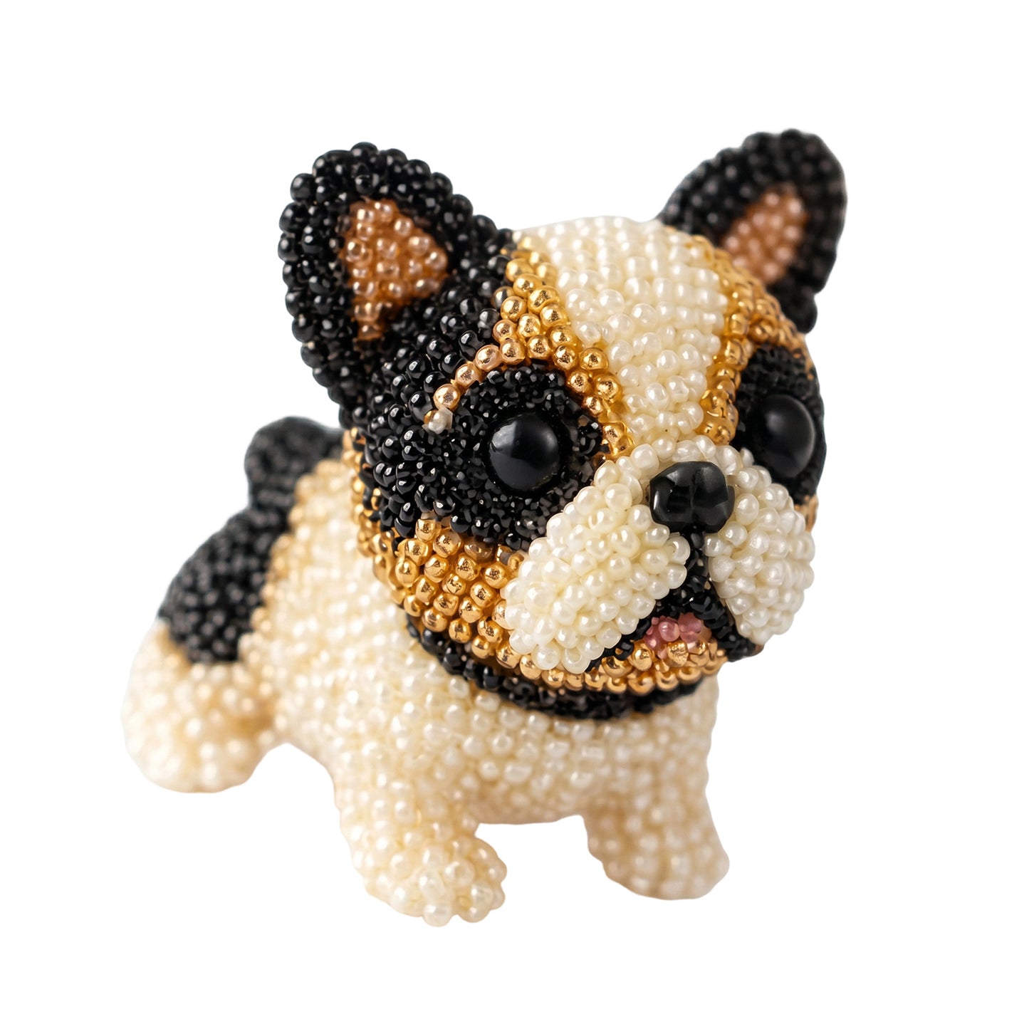Cute 3D Animal Bead Craft Set with Colorful Beads & Instructions Animals Beadwork Crafts Kits Handmade Jewelry Art Beaded Kit for Beginners & Craft Enthusiasts (Puppy 1)