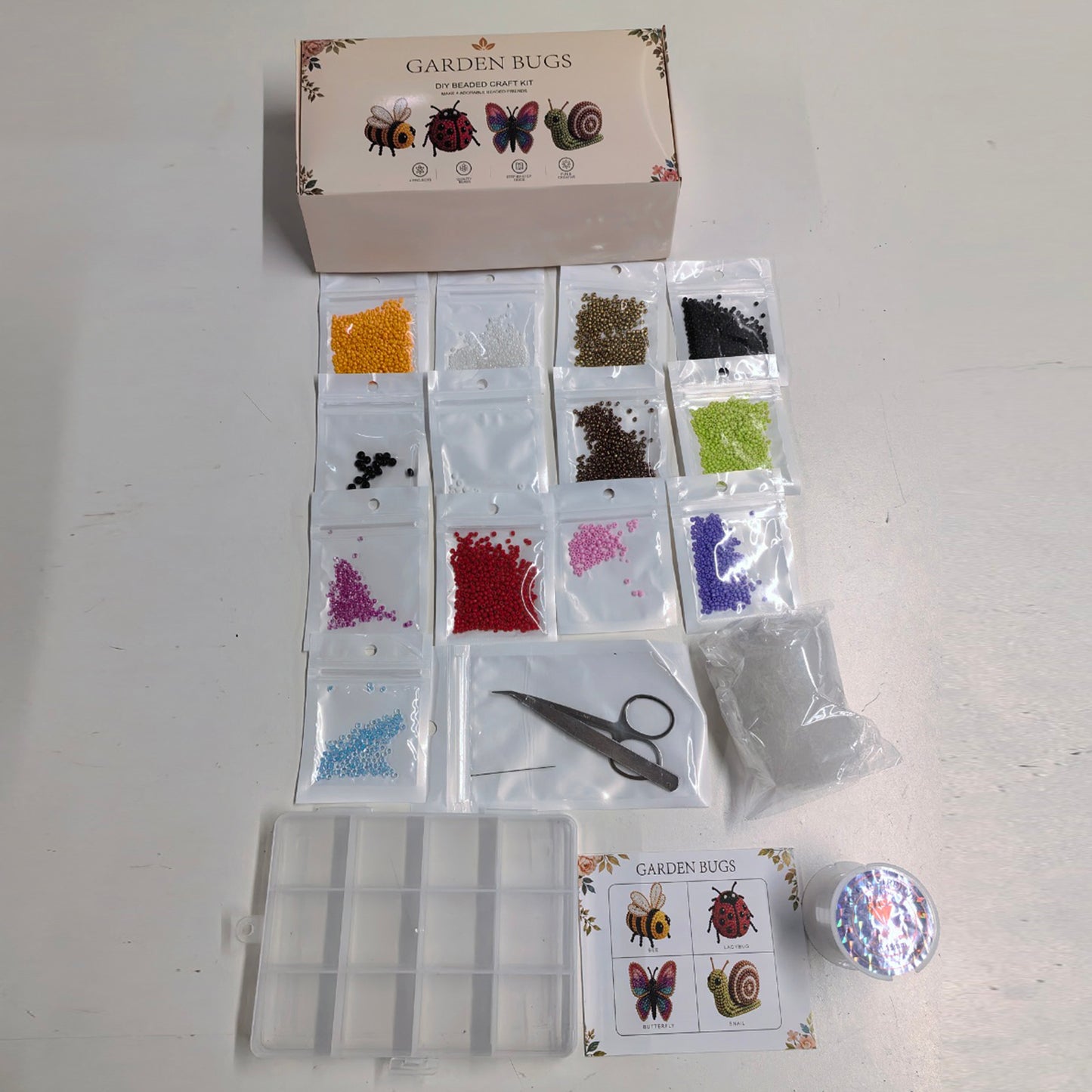 Cute 3D Animal Bead Craft Set with Colorful Beads & Instructions Animals Beadwork Crafts Kits Handmade Jewelry Art Beaded Kit for Beginners & Craft Enthusiasts (Set-C)