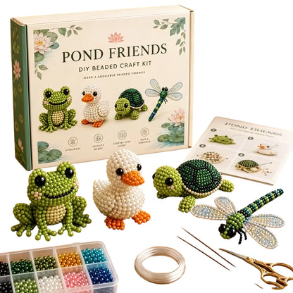 Cute 3D Animal Bead Craft Set with Colorful Beads & Instructions Animals Beadwork Crafts Kits Handmade Jewelry Art Beaded Kit for Beginners & Craft Enthusiasts (Set-D)