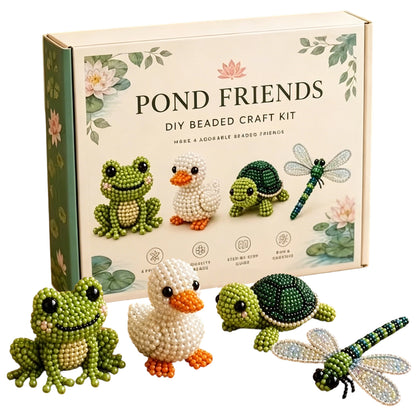 Cute 3D Animal Bead Craft Set with Colorful Beads & Instructions Animals Beadwork Crafts Kits Handmade Jewelry Art Beaded Kit for Beginners & Craft Enthusiasts (Set-D)