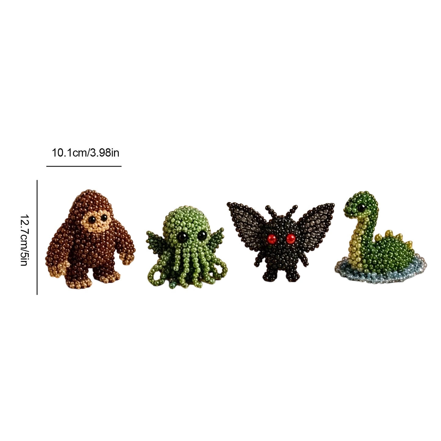 Cute 3D Animal Bead Craft Set with Colorful Beads & Instructions Animals Beadwork Crafts Kits Handmade Jewelry Art Beaded Kit for Beginners & Craft Enthusiasts (Set-E)