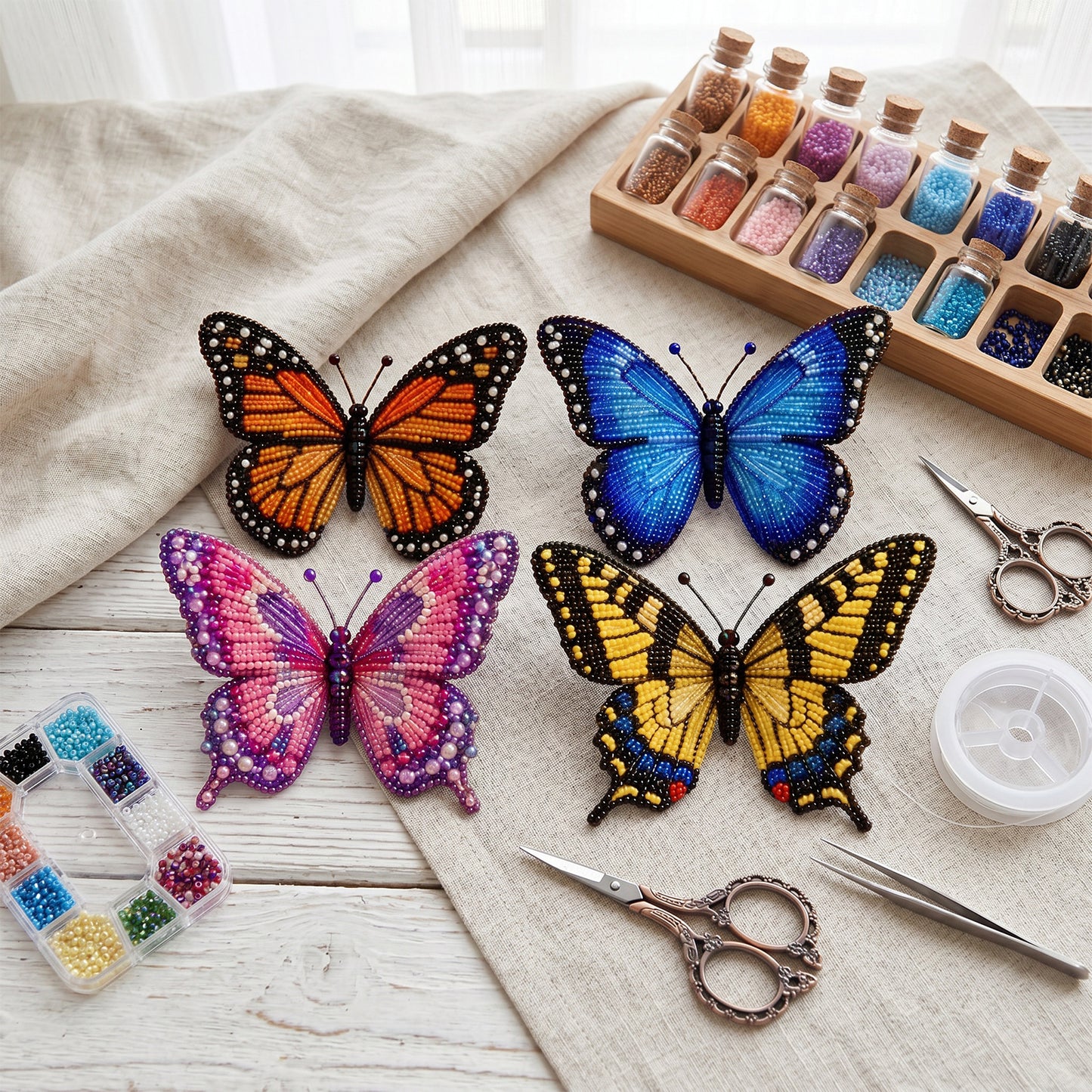 Cute 3D Animal Bead Craft Set with Colorful Beads & Instructions Animals Beadwork Crafts Kits Handmade Jewelry Art Beaded Kit for Beginners & Craft Enthusiasts (Set-J)