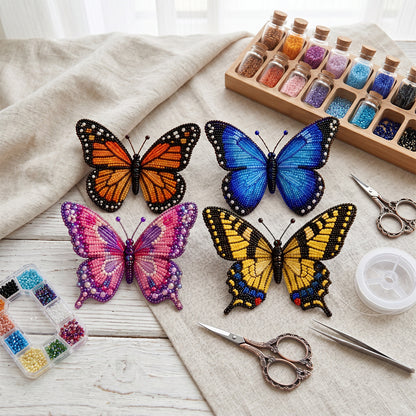 Cute 3D Animal Bead Craft Set with Colorful Beads & Instructions Animals Beadwork Crafts Kits Handmade Jewelry Art Beaded Kit for Beginners & Craft Enthusiasts (Set-J)