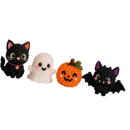 Cute 3D Animal Bead Craft Set with Colorful Beads & Instructions Animals Beadwork Crafts Kits Handmade Jewelry Art Beaded Kit for Beginners & Craft Enthusiasts (Set-K)