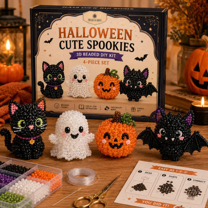 Cute 3D Animal Bead Craft Set with Colorful Beads & Instructions Animals Beadwork Crafts Kits Handmade Jewelry Art Beaded Kit for Beginners & Craft Enthusiasts (Set-K)