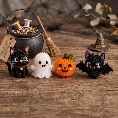 Cute 3D Animal Bead Craft Set with Colorful Beads & Instructions Animals Beadwork Crafts Kits Handmade Jewelry Art Beaded Kit for Beginners & Craft Enthusiasts (Set-K)