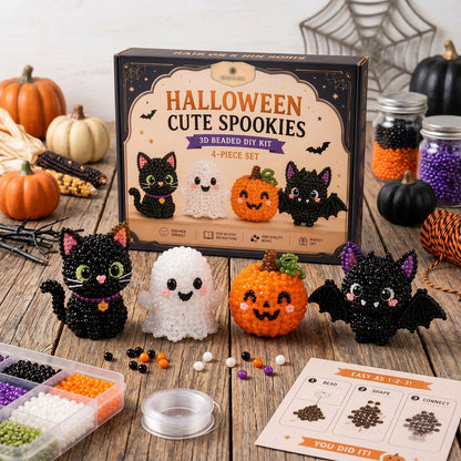 Cute 3D Animal Bead Craft Set with Colorful Beads & Instructions Animals Beadwork Crafts Kits Handmade Jewelry Art Beaded Kit for Beginners & Craft Enthusiasts (Set-K)