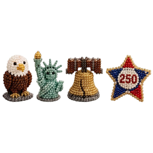 Cute 3D Animal Bead Craft Set with Colorful Beads & Instructions Animals Beadwork Crafts Kits Handmade Jewelry Art Beaded Kit for Beginners & Craft Enthusiasts (Set-L)