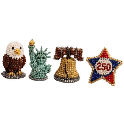 Cute 3D Animal Bead Craft Set with Colorful Beads & Instructions Animals Beadwork Crafts Kits Handmade Jewelry Art Beaded Kit for Beginners & Craft Enthusiasts (Set-L)