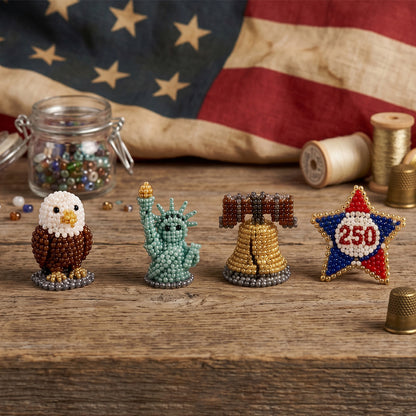 Cute 3D Animal Bead Craft Set with Colorful Beads & Instructions Animals Beadwork Crafts Kits Handmade Jewelry Art Beaded Kit for Beginners & Craft Enthusiasts (Set-L)