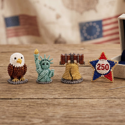 Cute 3D Animal Bead Craft Set with Colorful Beads & Instructions Animals Beadwork Crafts Kits Handmade Jewelry Art Beaded Kit for Beginners & Craft Enthusiasts (Set-L)