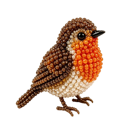 Cute 3D Animal Bead Craft Set with Colorful Beads & Instructions Animals Beadwork Crafts Kits Handmade Jewelry Art Beaded Kit for Beginners & Craft Enthusiasts (Bird 3)