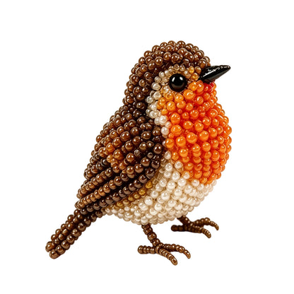 Cute 3D Animal Bead Craft Set with Colorful Beads & Instructions Animals Beadwork Crafts Kits Handmade Jewelry Art Beaded Kit for Beginners & Craft Enthusiasts (Bird 3)