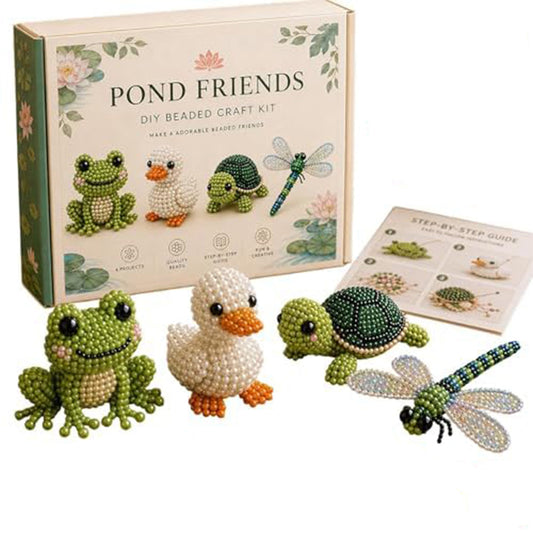 Tiny 3D Beaded Animal DIY Kit Stable Cute Bird & Animal Beading Craft Set Bright Colors for Hand Embroidery Craft Enthusiasts & Decoration (E)