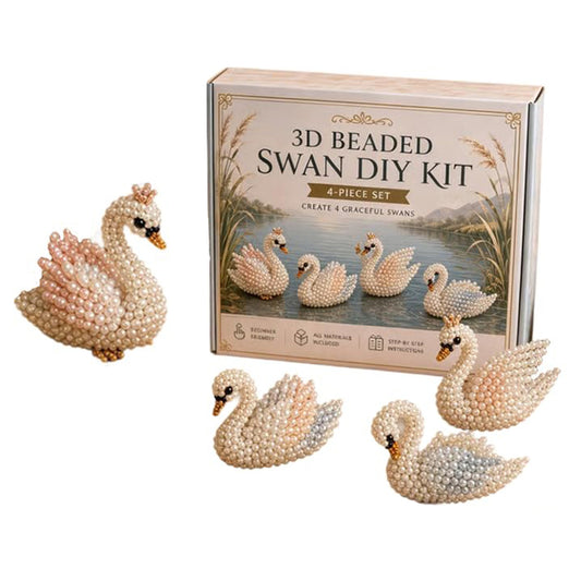 Tiny 3D Beaded Animal DIY Kit Stable Cute Bird & Animal Beading Craft Set Bright Colors for Hand Embroidery Craft Enthusiasts & Decoration (O)