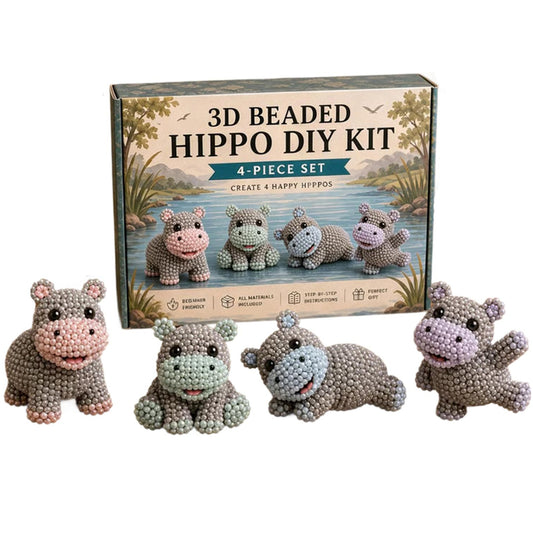 Tiny 3D Beaded Animal DIY Kit Stable Cute Bird & Animal Beading Craft Set Bright Colors for Hand Embroidery Craft Enthusiasts & Decoration (P)