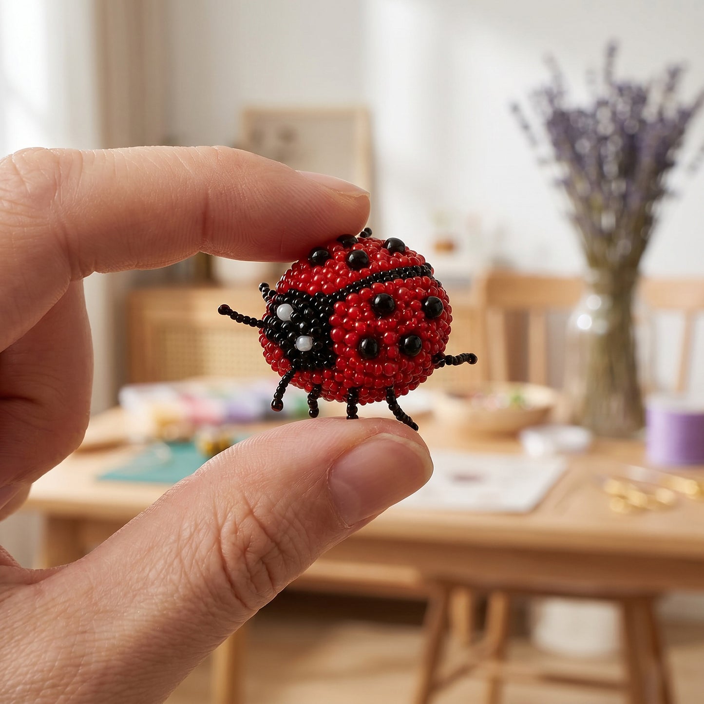Garden Bugs DIY 3D Animals Bead Embroidery Kits Complete Accessories Cute Bead Craft Animal Set for Crafting Enthusiasts Girls Women Teens Adults