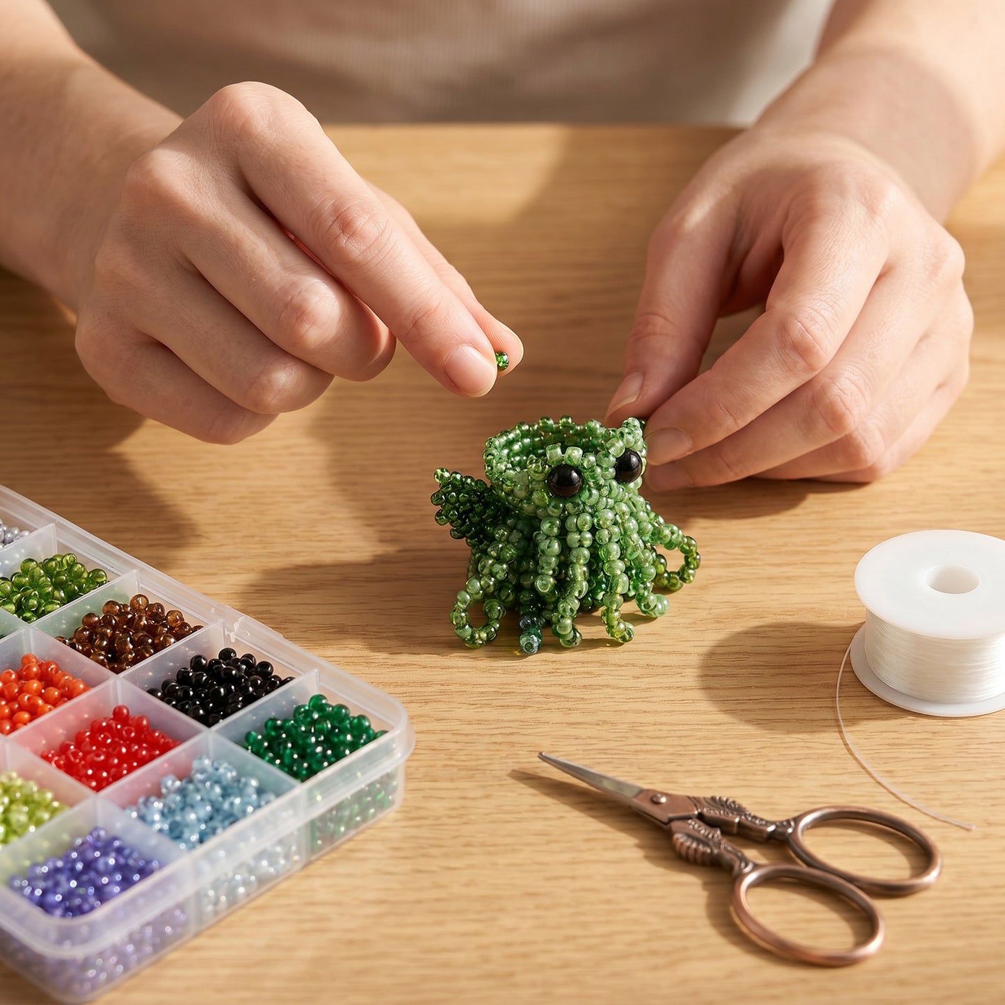 Mysterious Creatures and Monsters DIY 3D Animals Bead Embroidery Kits Complete Accessories Cute Bead Craft Animal Set for Crafting Enthusiasts Girls Women Teens Adults