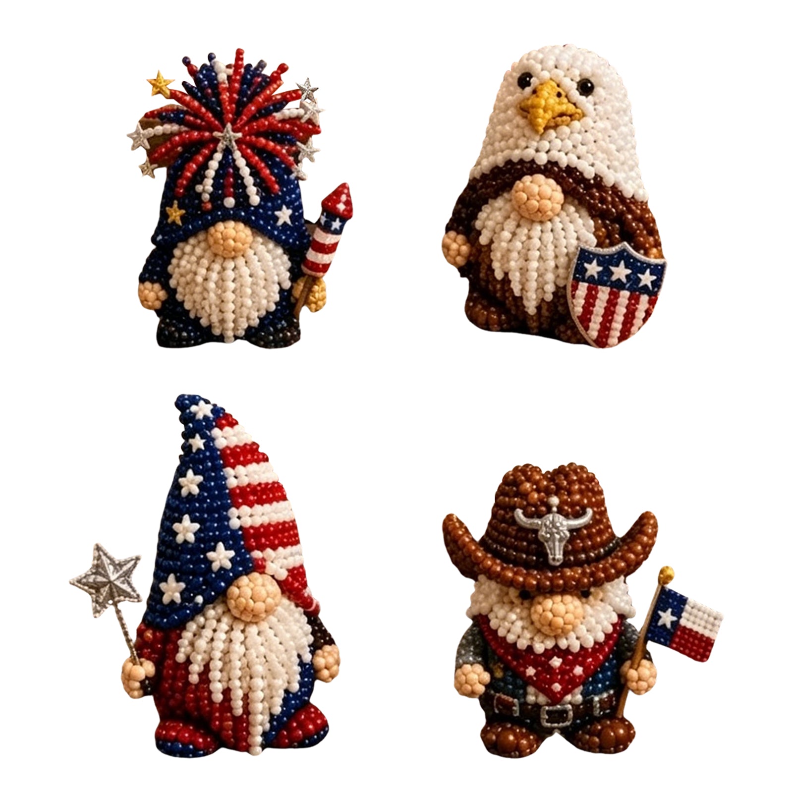 DIY Gnome Handmade Bead Art Set with Full Materials & Instructions Cute Dwarf Bead Craft Set Multi-Purpose Gnome Designs Beading Kit for Beginners & Craft Enthusiasts (Multicolor 2)