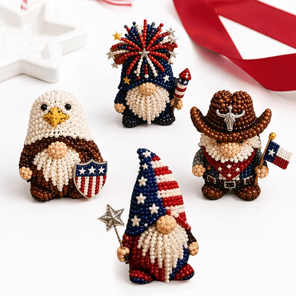 DIY Gnome Handmade Bead Art Set with Full Materials & Instructions Cute Dwarf Bead Craft Set Multi-Purpose Gnome Designs Beading Kit for Beginners & Craft Enthusiasts (Multicolor 2)
