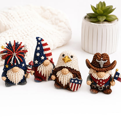 DIY Gnome Handmade Bead Art Set with Full Materials & Instructions Cute Dwarf Bead Craft Set Multi-Purpose Gnome Designs Beading Kit for Beginners & Craft Enthusiasts (Multicolor 2)