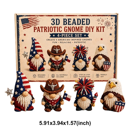 DIY Gnome Handmade Bead Art Set with Full Materials & Instructions Cute Dwarf Bead Craft Set Multi-Purpose Gnome Designs Beading Kit for Beginners & Craft Enthusiasts (Multicolor 2)
