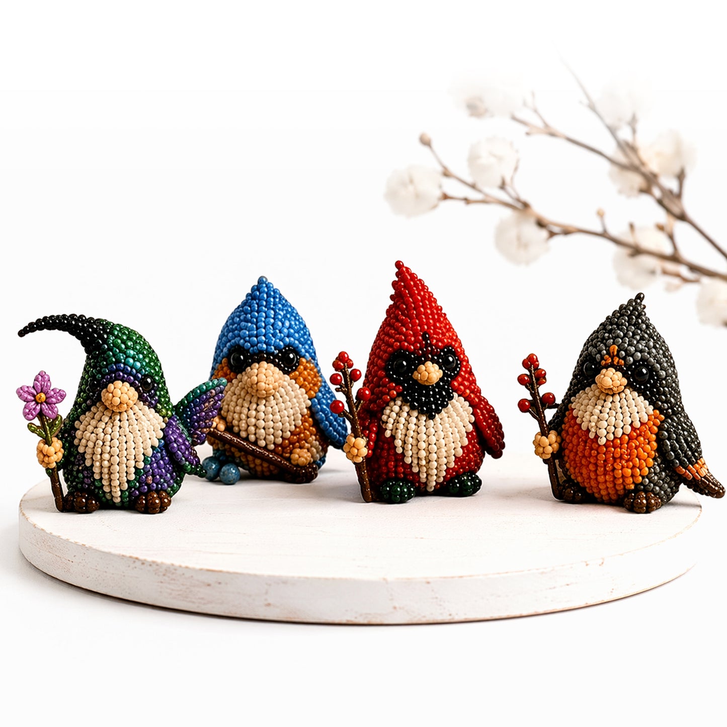 DIY Gnome Handmade Bead Art Set with Full Materials & Instructions Cute Dwarf Bead Craft Set Multi-Purpose Gnome Designs Beading Kit for Beginners & Craft Enthusiasts (Multicolor 3)