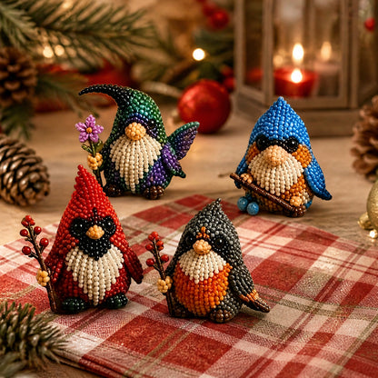 DIY Gnome Handmade Bead Art Set with Full Materials & Instructions Cute Dwarf Bead Craft Set Multi-Purpose Gnome Designs Beading Kit for Beginners & Craft Enthusiasts (Multicolor 3)