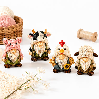 DIY Gnome Handmade Bead Art Set with Full Materials & Instructions Cute Dwarf Bead Craft Set Multi-Purpose Gnome Designs Beading Kit for Beginners & Craft Enthusiasts (Multicolor 5)
