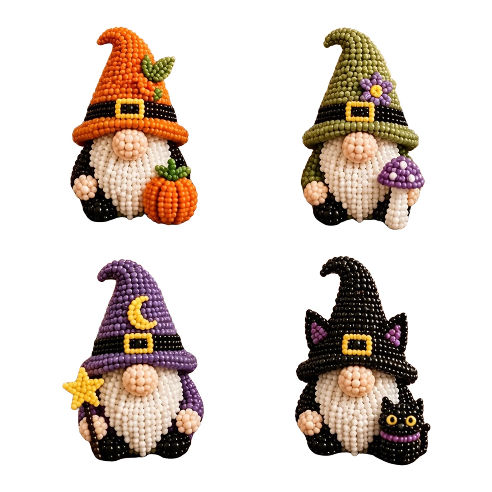 DIY Gnome Handmade Bead Art Set with Full Materials & Instructions Cute Dwarf Bead Craft Set Multi-Purpose Gnome Designs Beading Kit for Beginners & Craft Enthusiasts (Multicolor 7)