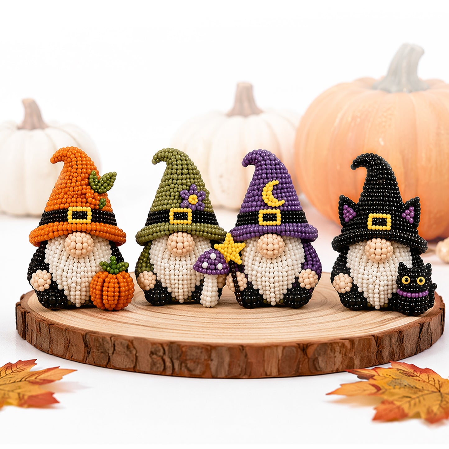 DIY Gnome Handmade Bead Art Set with Full Materials & Instructions Cute Dwarf Bead Craft Set Multi-Purpose Gnome Designs Beading Kit for Beginners & Craft Enthusiasts (Multicolor 7)