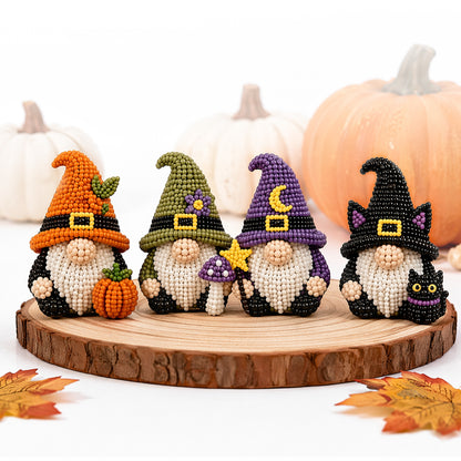 DIY Gnome Handmade Bead Art Set with Full Materials & Instructions Cute Dwarf Bead Craft Set Multi-Purpose Gnome Designs Beading Kit for Beginners & Craft Enthusiasts (Multicolor 7)