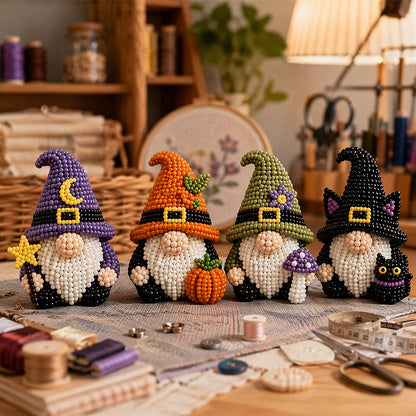 DIY Gnome Handmade Bead Art Set with Full Materials & Instructions Cute Dwarf Bead Craft Set Multi-Purpose Gnome Designs Beading Kit for Beginners & Craft Enthusiasts (Multicolor 7)