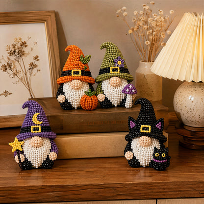 DIY Gnome Handmade Bead Art Set with Full Materials & Instructions Cute Dwarf Bead Craft Set Multi-Purpose Gnome Designs Beading Kit for Beginners & Craft Enthusiasts (Multicolor 7)