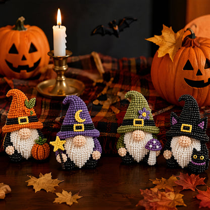 DIY Gnome Handmade Bead Art Set with Full Materials & Instructions Cute Dwarf Bead Craft Set Multi-Purpose Gnome Designs Beading Kit for Beginners & Craft Enthusiasts (Multicolor 7)