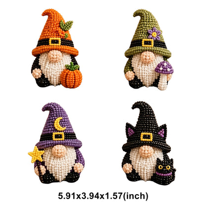 DIY Gnome Handmade Bead Art Set with Full Materials & Instructions Cute Dwarf Bead Craft Set Multi-Purpose Gnome Designs Beading Kit for Beginners & Craft Enthusiasts (Multicolor 7)