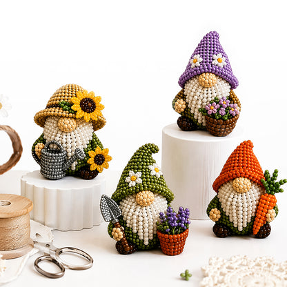 DIY Gnome Handmade Bead Art Set with Full Materials & Instructions Cute Dwarf Bead Craft Set Multi-Purpose Gnome Designs Beading Kit for Beginners & Craft Enthusiasts (Multicolor 8)
