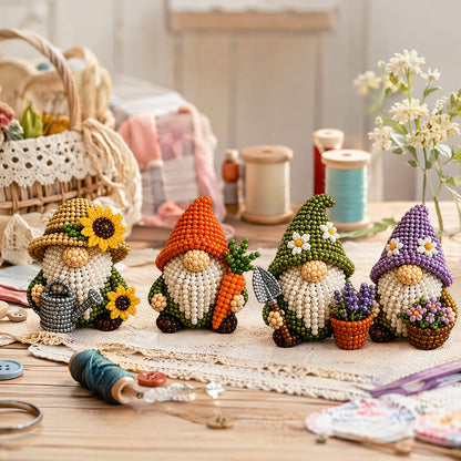 DIY Gnome Handmade Bead Art Set with Full Materials & Instructions Cute Dwarf Bead Craft Set Multi-Purpose Gnome Designs Beading Kit for Beginners & Craft Enthusiasts (Multicolor 8)