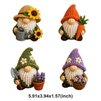 DIY Gnome Handmade Bead Art Set with Full Materials & Instructions Cute Dwarf Bead Craft Set Multi-Purpose Gnome Designs Beading Kit for Beginners & Craft Enthusiasts (Multicolor 8)
