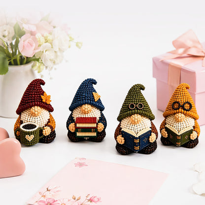 DIY Gnome Handmade Bead Art Set with Full Materials & Instructions Cute Dwarf Bead Craft Set Multi-Purpose Gnome Designs Beading Kit for Beginners & Craft Enthusiasts (Multicolor 9)