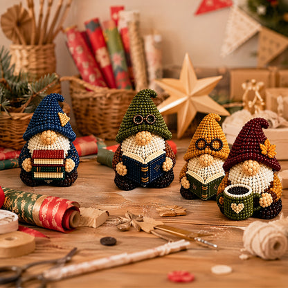 DIY Gnome Handmade Bead Art Set with Full Materials & Instructions Cute Dwarf Bead Craft Set Multi-Purpose Gnome Designs Beading Kit for Beginners & Craft Enthusiasts (Multicolor 9)