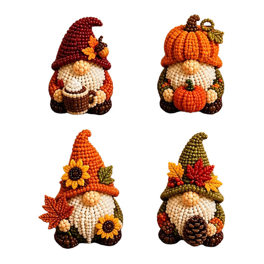 DIY Gnome Handmade Bead Art Set with Full Materials & Instructions Cute Dwarf Bead Craft Set Multi-Purpose Gnome Designs Beading Kit for Beginners & Craft Enthusiasts (Multicolor 10)
