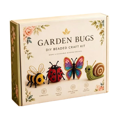 DIY 3D Animals Bead Embroidery Kits Complete Accessories Bead Embroidery Set Cute Bead Craft Animal Set for Crafting Enthusiasts Girls Women Teens Adults (Garden bugs)