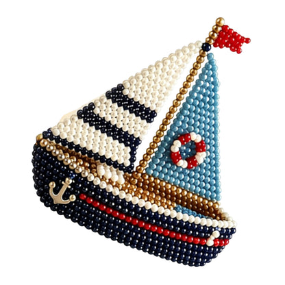 Handmade Bead Art Mosaic Kit Non-toxic Creative DIY Decoration with Instructions for Hand Embroidery Craft Enthusiasts & Decoration (D)