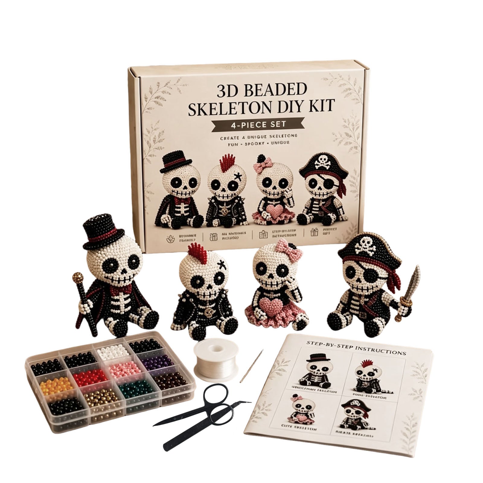 Handmade Bead Art Mosaic Kit Smooth and Wear- Creative DIY Decoration Sturdy for Hand Embroidery Craft Enthusiasts & Decoration (A)