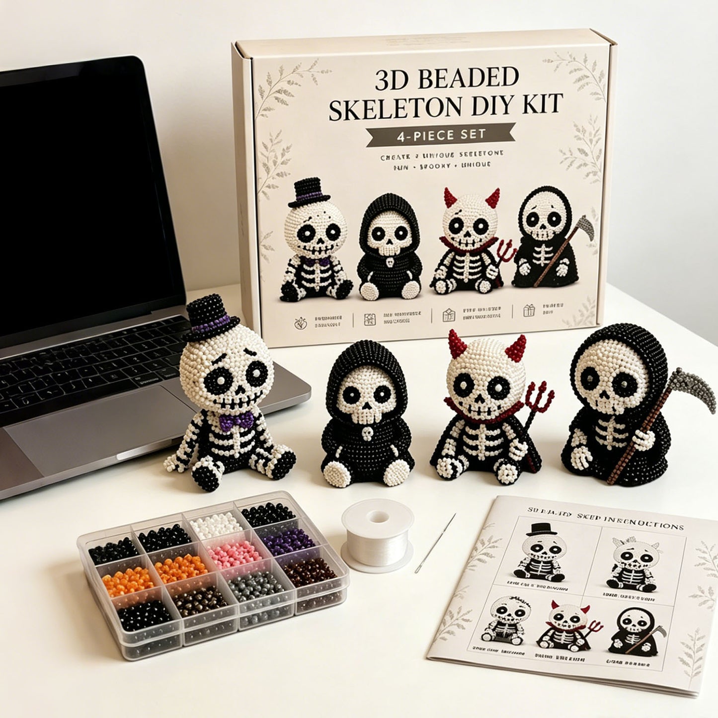 Handmade Bead Art Mosaic Kit Smooth and Wear- Creative DIY Decoration Sturdy for Hand Embroidery Craft Enthusiasts & Decoration (B)