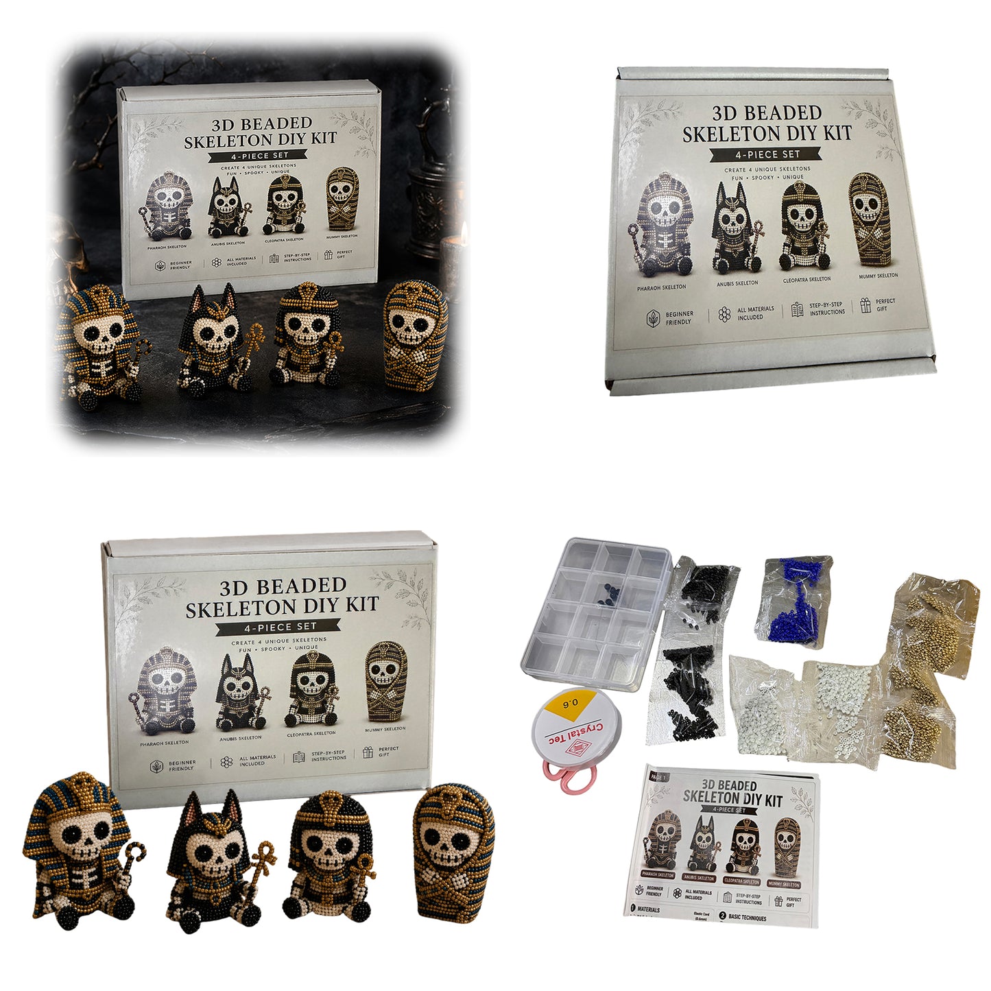 Handmade Bead Art Mosaic Kit Smooth and Wear- Creative DIY Decoration Sturdy for Hand Embroidery Craft Enthusiasts & Decoration (D)
